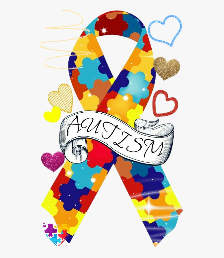 #autism #ribbon - Autism Awareness Ribbon, Transparent Clipart