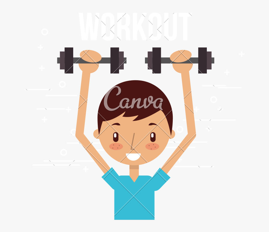 Dumbbell Clipart Kid - Vector Graphics, Transparent Clipart