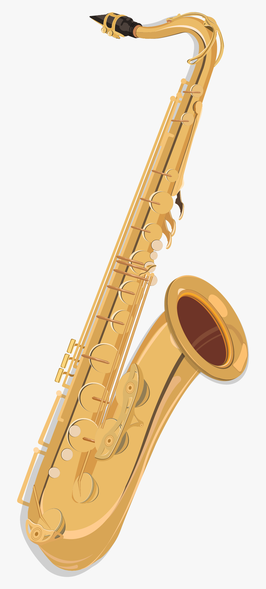 Baritone Saxophone Musical Instrument Drawing - Cartoon Saxophone Png, Transparent Clipart
