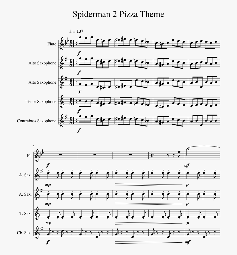 Spiderman Pizza Theme Piano, Transparent Clipart