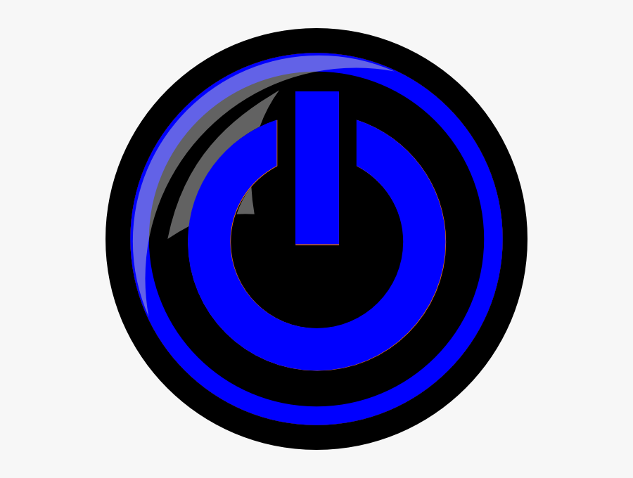Electricity Clipart Blue Electricity - Blue Power Button Hd, Transparent Clipart