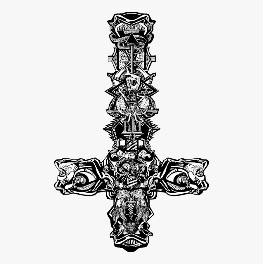 Tattoo Design Full Size - Inverted Cross Tattoo Designs, Transparent Clipart