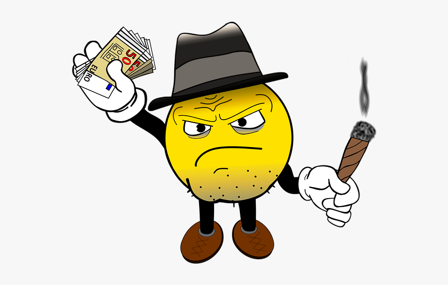 Dollars Clipart Millionaire - Emoticon Mafia, Transparent Clipart