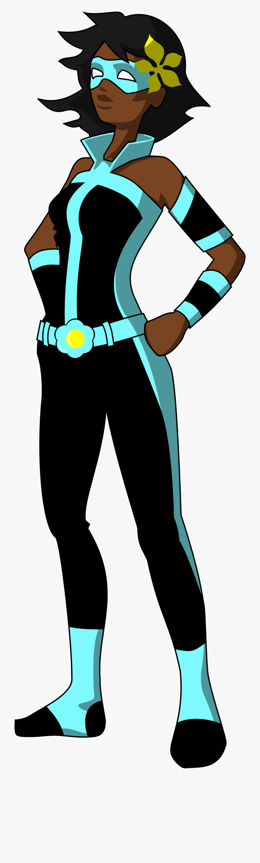 Heroine - Clipart - Flower Superhero, Transparent Clipart