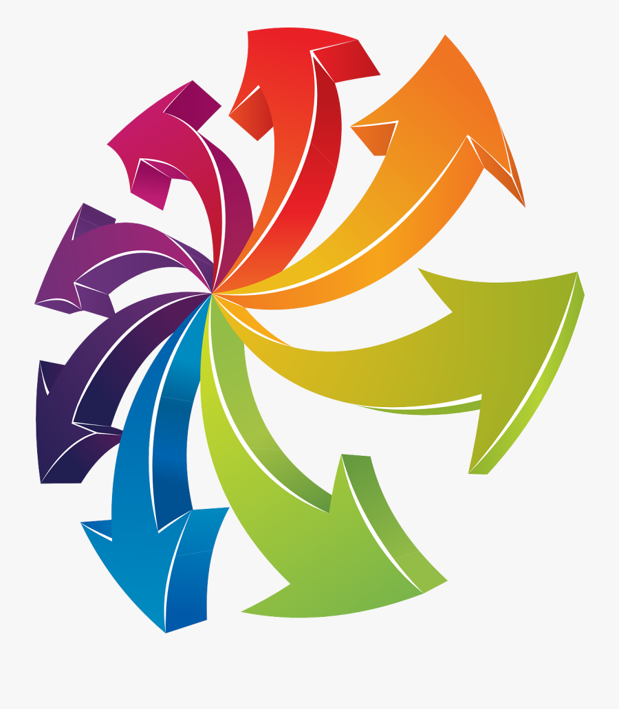Arrows All Directions Star Free Photo - Graphic Design On Corel Draw, Transparent Clipart