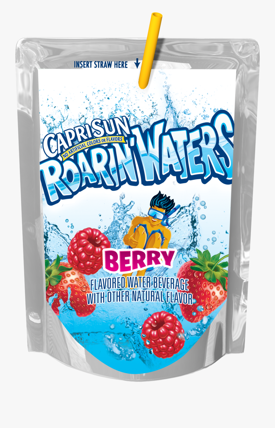 Transparent Happy Sun Png - Capri Sun Roarin Waters Berry, Transparent Clipart