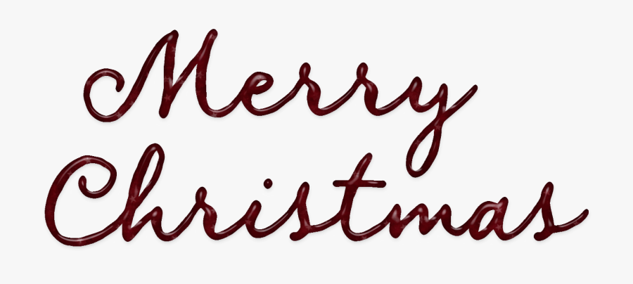 Merry Christmas Writing With Transparent Background - Calligraphy, Transparent Clipart