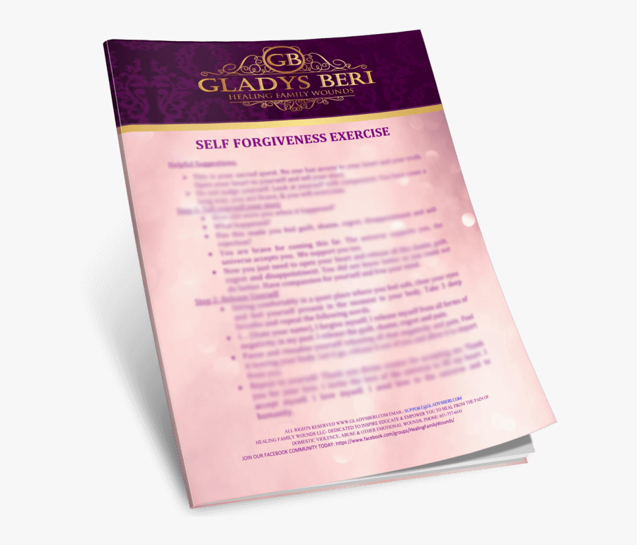 The Healing Family Wounds Self Forgiveness Exercise - Brochure, Transparent Clipart