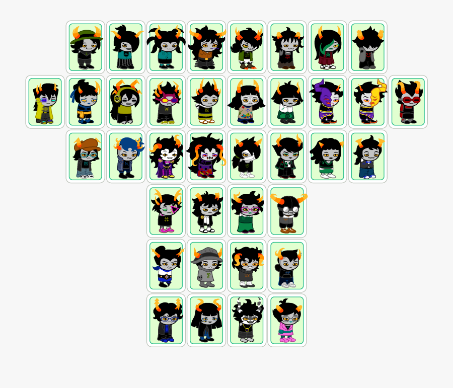 Every Troll Call Traditional - All Homestuck Character Sprites, Transparent Clipart