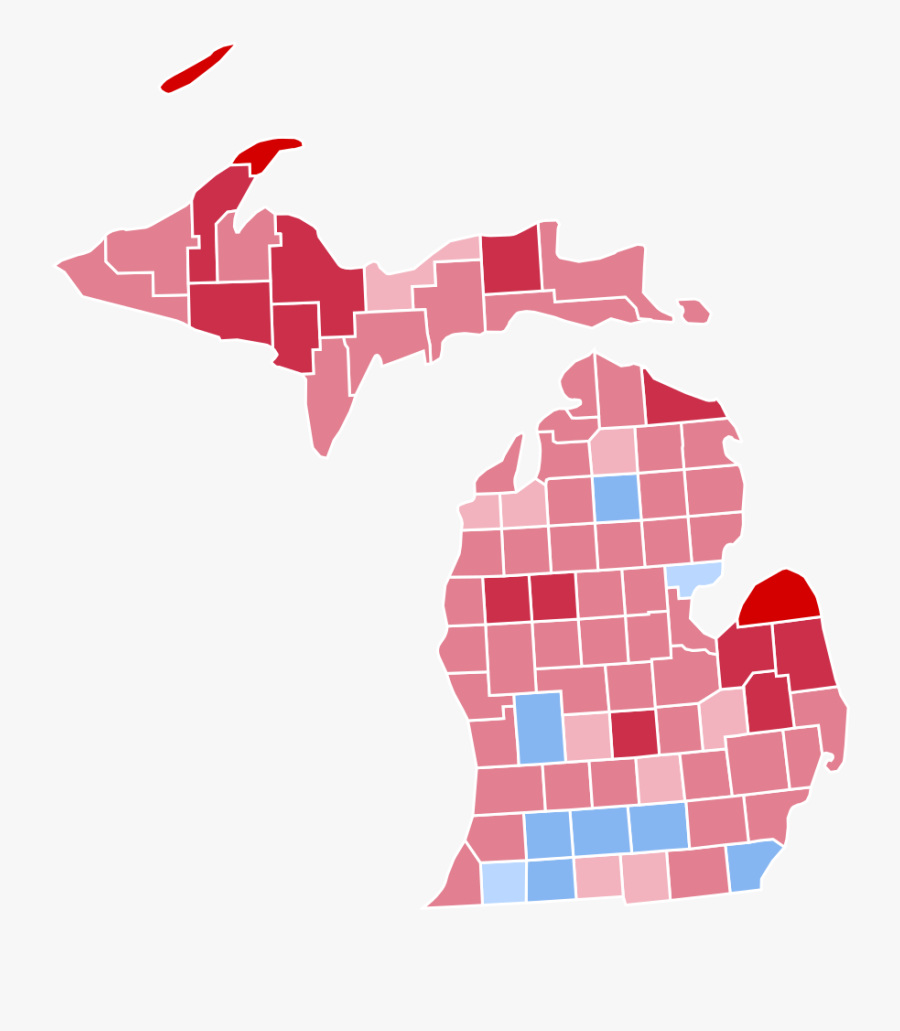 Michigan Presidential Election Results Clipart , Png - 2018 Michigan Governor Results By County, Transparent Clipart