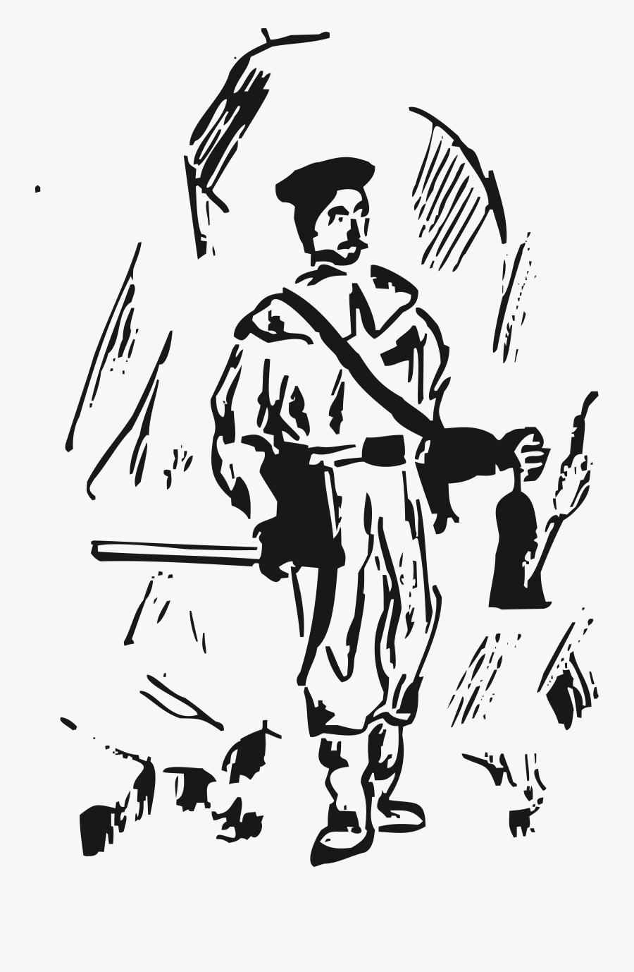 Miner Png Black And White - Miner Black And White Clip Art, Transparent Clipart