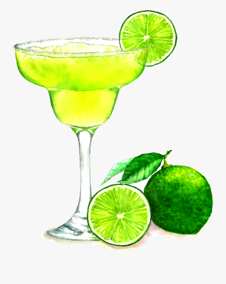 Ftestickers Watercolor Drink Cocktail Margarita - Margarita Drawing, Transparent Clipart