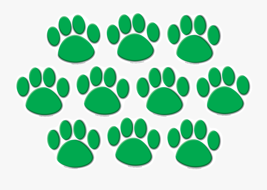 Tcr4387 Green Paw Prints Accents Image Clipart , Png - Teacher Created Resources Green Paw, Transparent Clipart