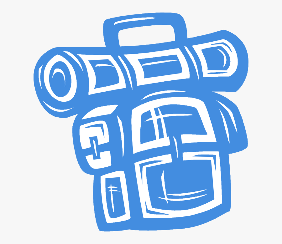 Vector Illustration Of Outdoor Recreational Activity - Transporte De Mochilas Camino De Santiago, Transparent Clipart