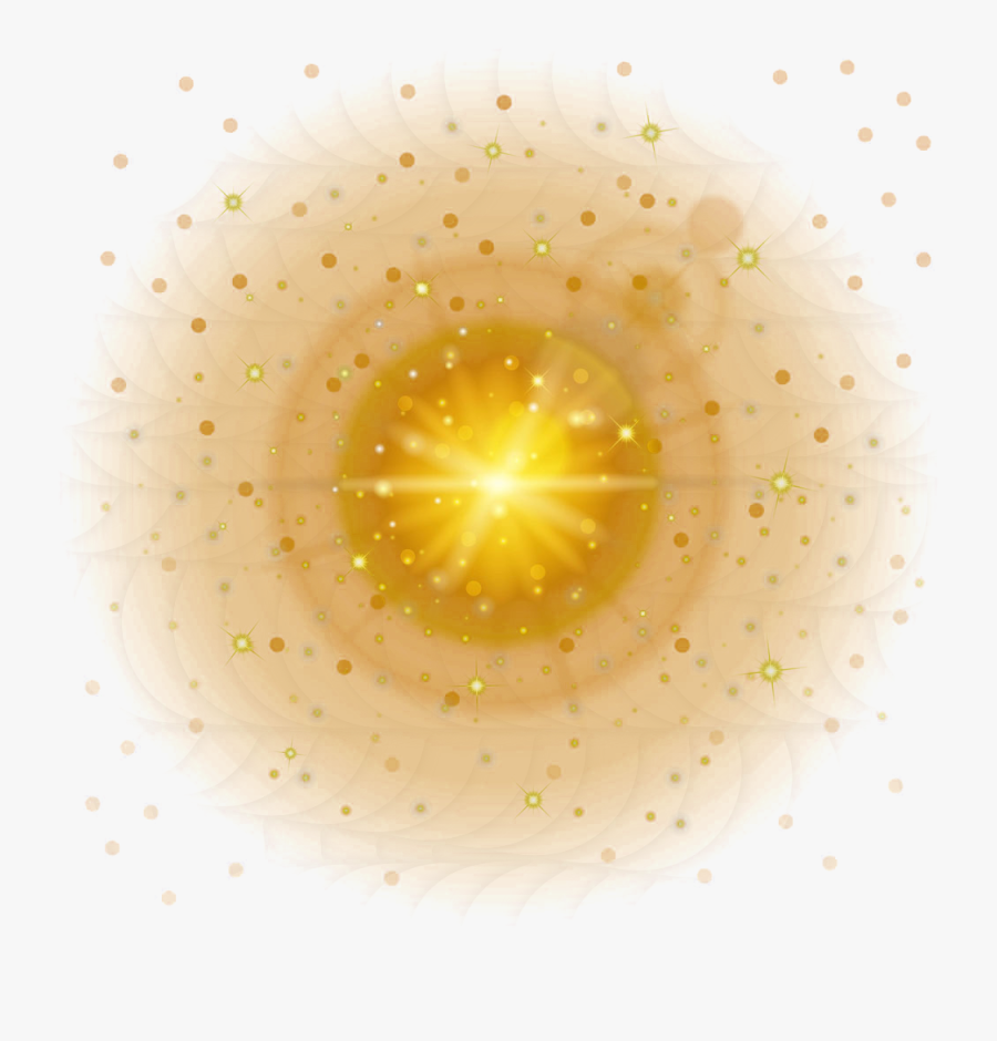 Light Effect Yellow Lens Fantasy Flare Clipart - Light Flare Effect Png, Transparent Clipart