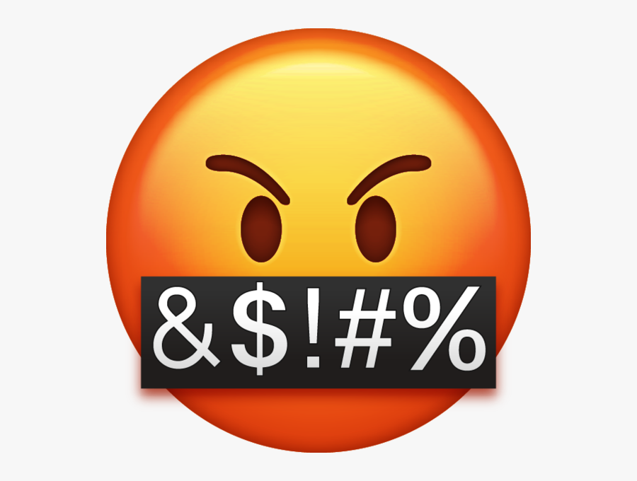 Mad Emoji Transparent - Swearing Emoji Transparent Background, Transparent Clipart