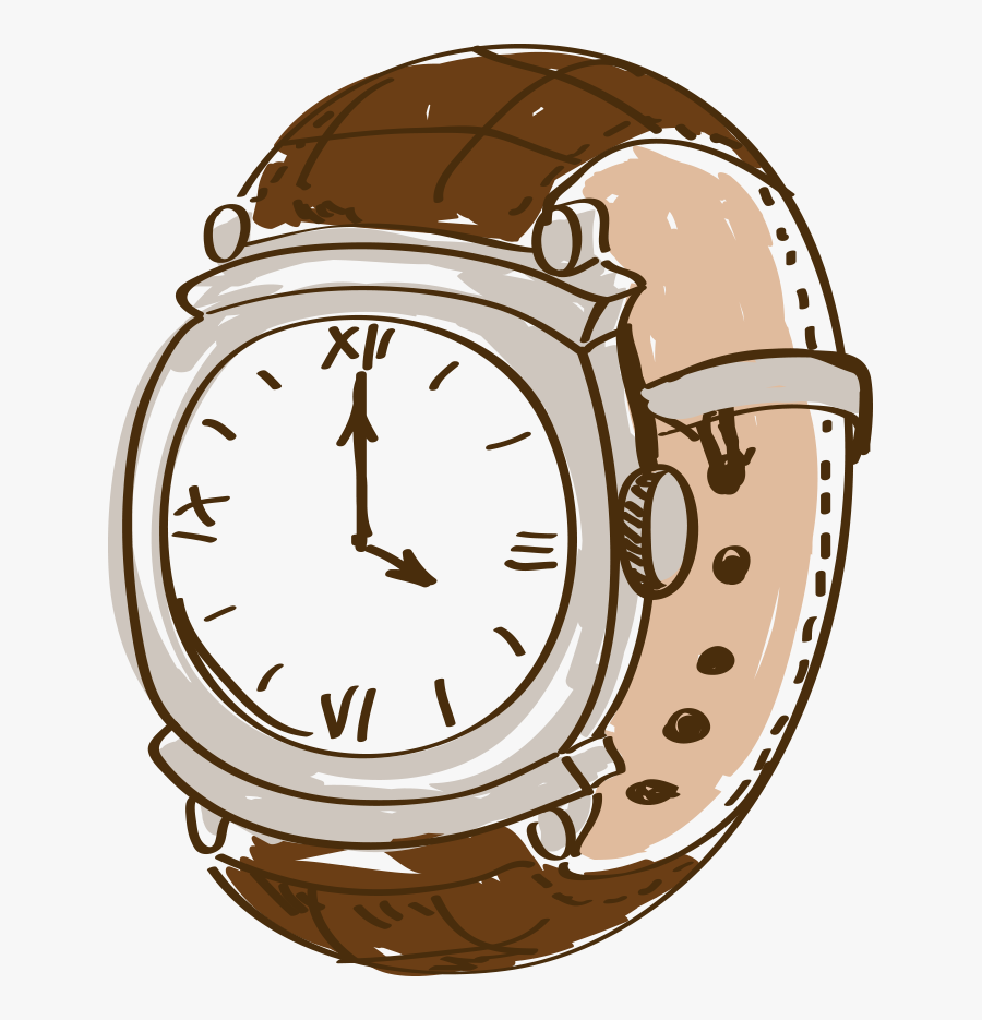 See Clipart Analog Watch - Hand Watch Cartoon Png, Transparent Clipart