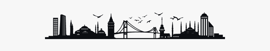 Istanbul Skyline Silhouette - Istanbul Png, Transparent Clipart
