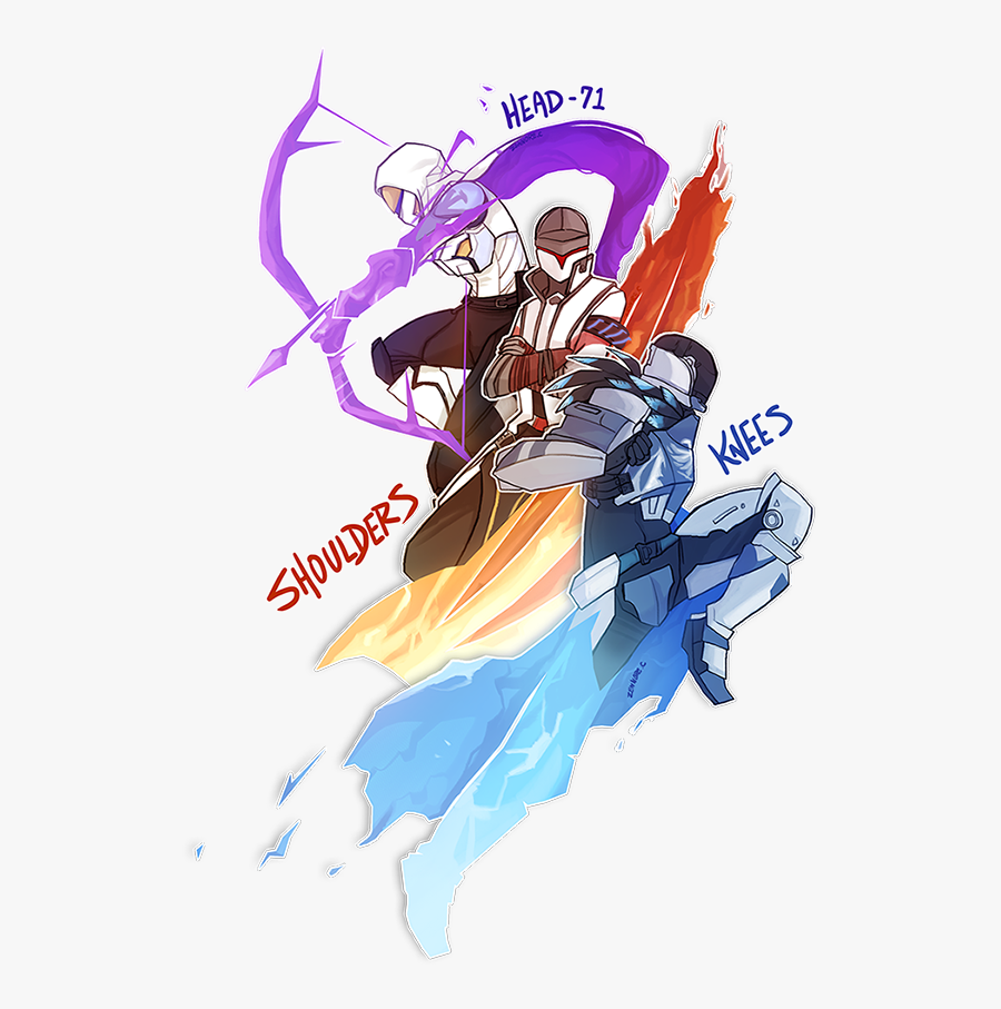 Head, Shoulders, Knees And By Zennore - Destiny 2 Fan Art, Transparent Clipart