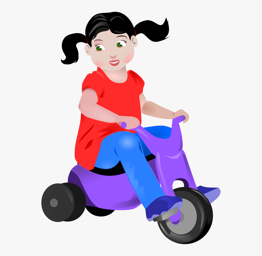 Toddler On Trike - Toddler Clip Art, Transparent Clipart