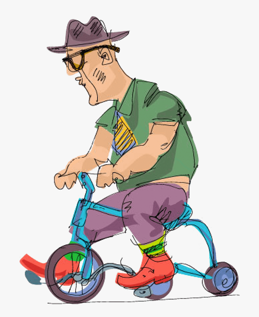 Top Trike Reviews Are Fun - Adult On Tricycle Clipart, Transparent Clipart