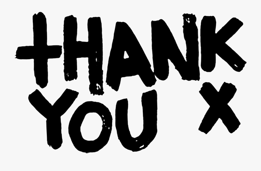 Transparent Thank You Clipart Black And White - Thank You Aesthetic Png