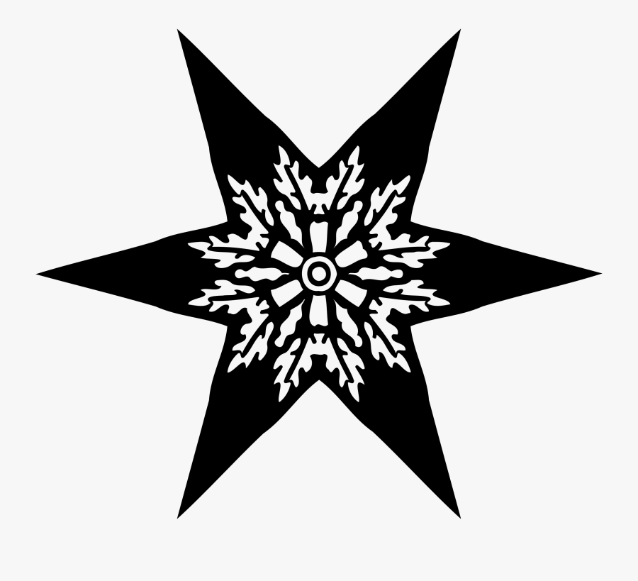Silhouette Star Black And White Clip Art - Silhouette Stars, Transparent Clipart