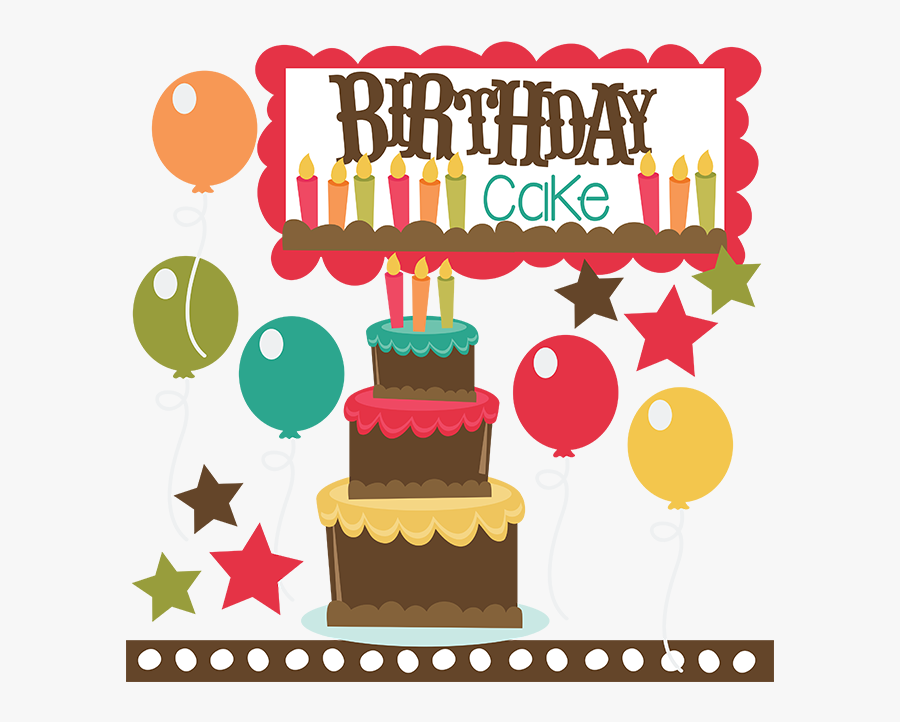 Free Birthday Cake Svg File, Transparent Clipart