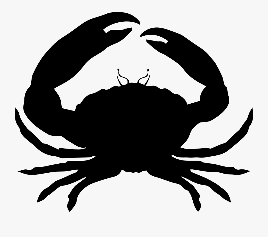 Silhouette Crab Transparent Background - Transparent Crab Silhouette, Transparent Clipart