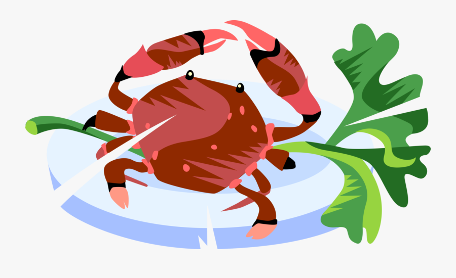 Seafood Dinner On Plate, Transparent Clipart