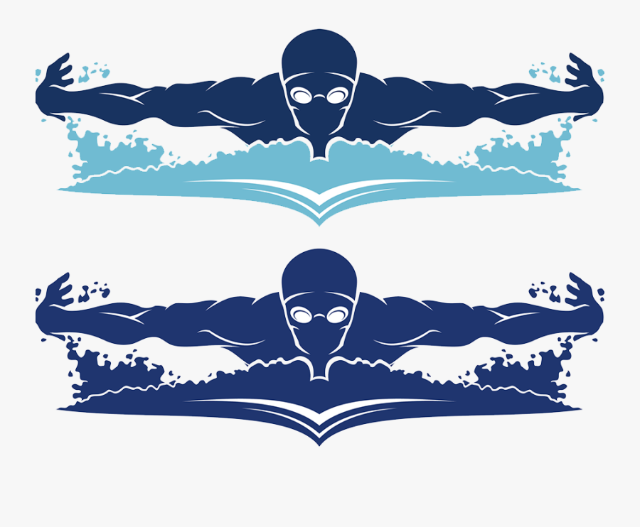 Clip Art Swimming Stock Illustration Clip - Butterfly Stroke Swimmer Clipart, Transparent Clipart