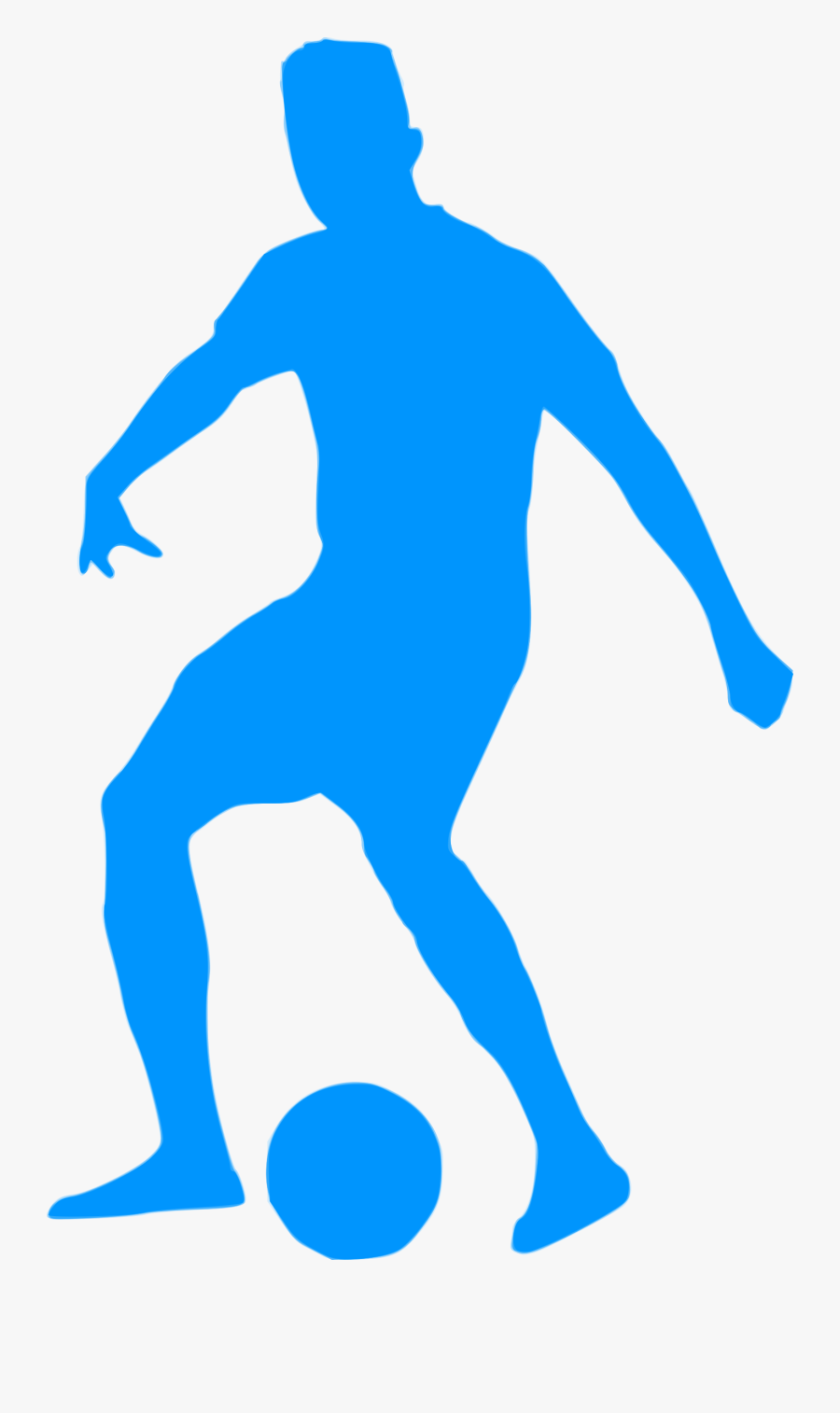Silhouette Football 04 Clip Arts - Jogador De Futebol Azul Png, Transparent Clipart