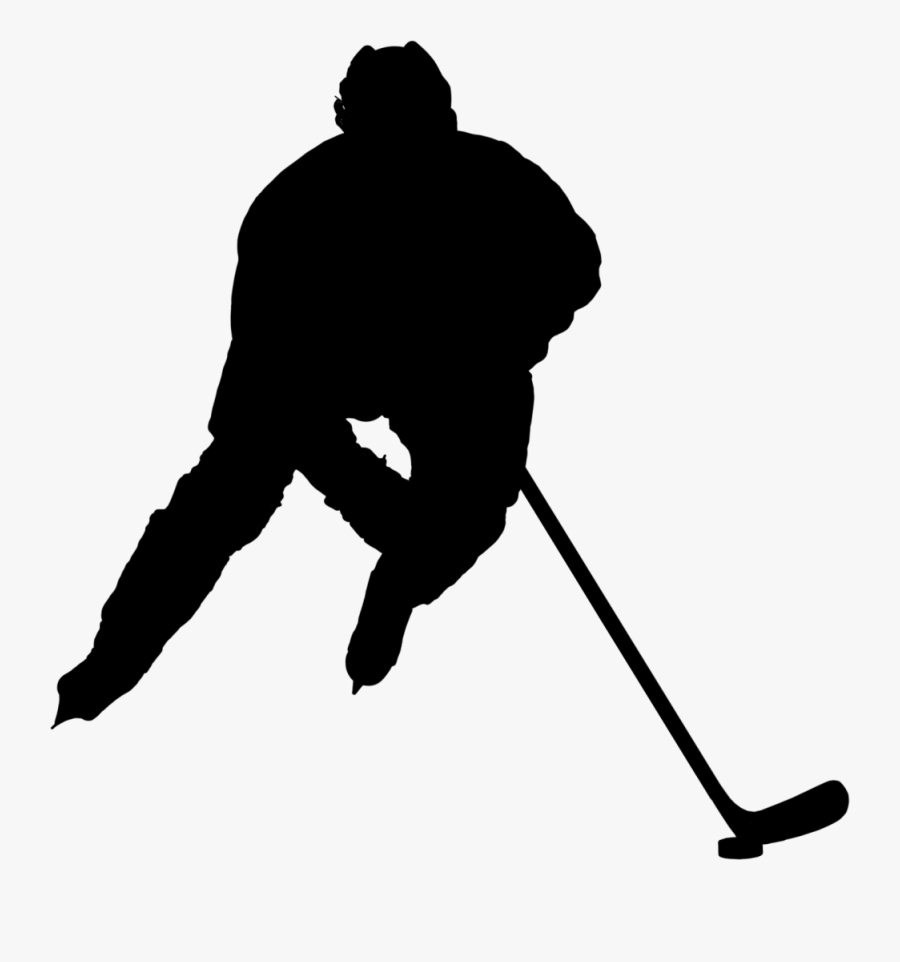 Hockey Silhouette - Ice Hockey Player Png, Transparent Clipart