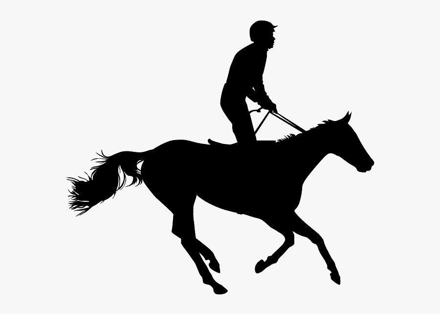 Siluetas De Caballos Con Jinetes, Transparent Clipart