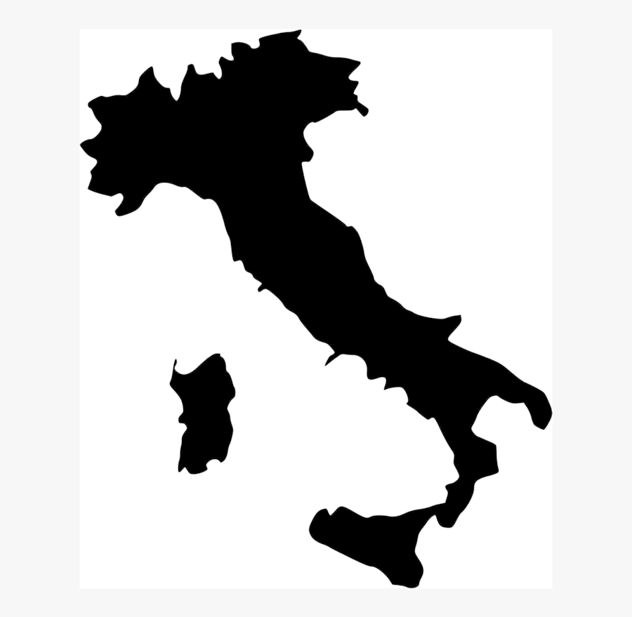 Vieu Clip Cat Silhouette - Map Of Italy To Trace, Transparent Clipart