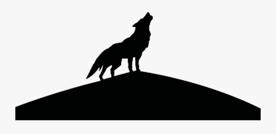 Gray Wolf Silhouette - Silhouette Wolf Png, Transparent Clipart