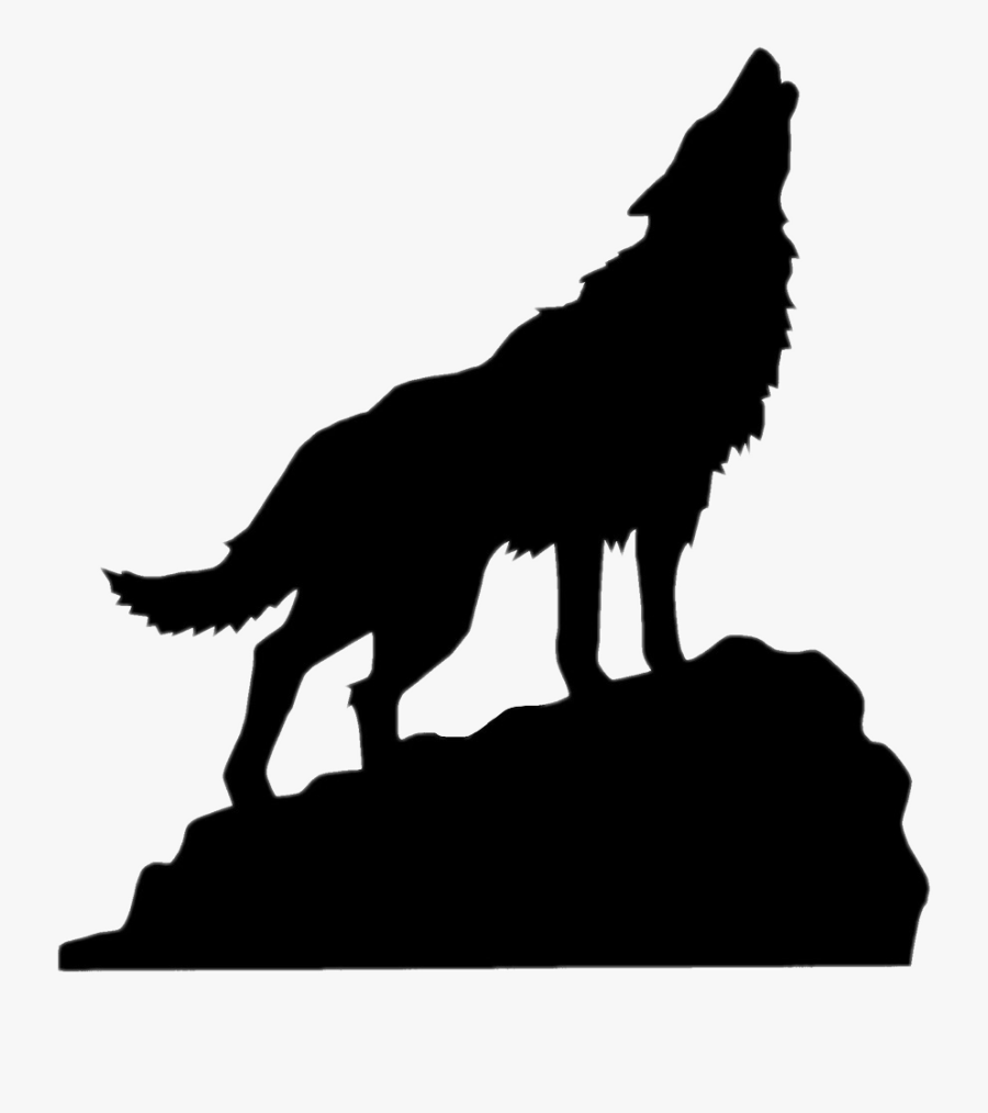 #silhouette #sillhouette #shilouette #wolf #howl #howlingwolf - Howling Wolf Silhouette Tattoo, Transparent Clipart