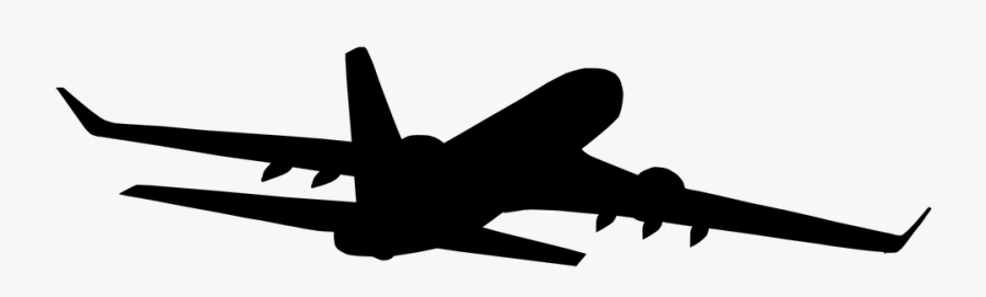 Airplane Silhouette, Transparent Clipart