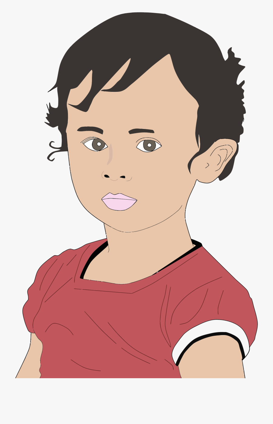 Young Child Portrait Clip Arts - Рисунок Лица Ребенка, Transparent Clipart