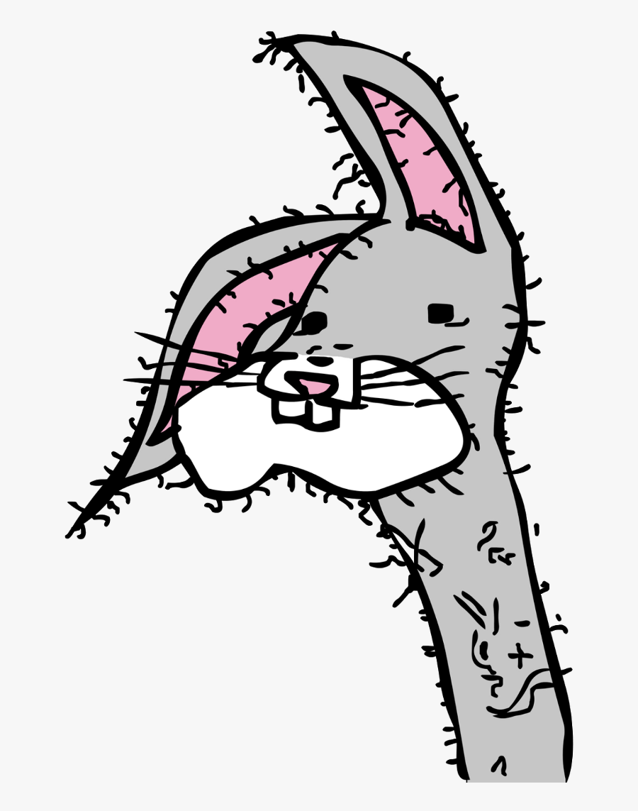 #funny #bunny #wtf #creepy #sadness #weird #crazy #eyes - Bogs Gooby, Transparent Clipart