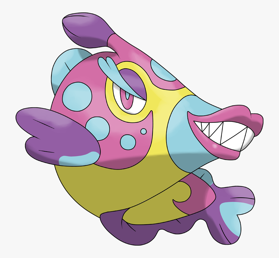 Pokemon Clipart Pink Fish - Bruxish Pokemon, Transparent Clipart