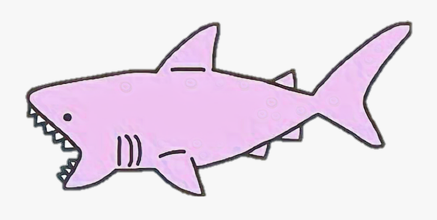 #shark #fish #pastel #pink #purple - Pink Shark Sticker, Transparent Clipart