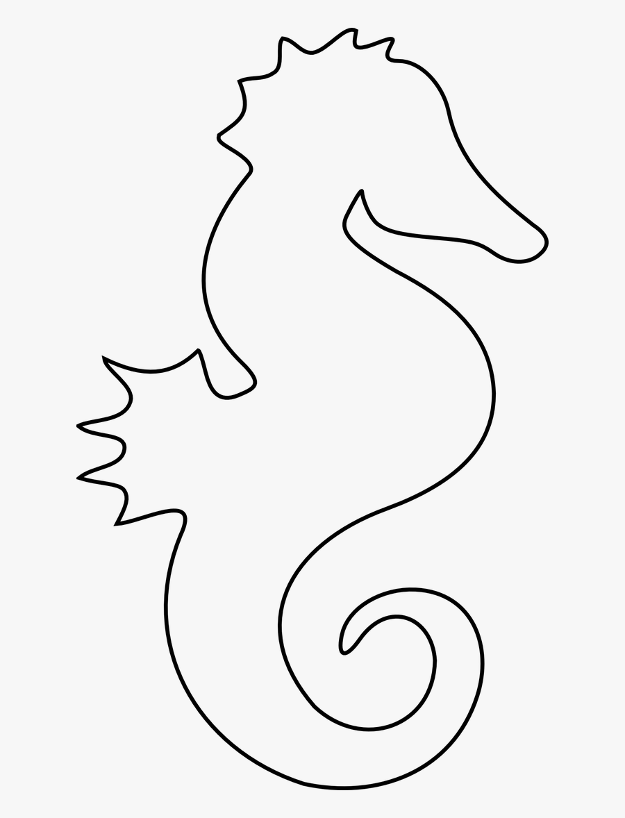Printable Images Of Siewalls Co Free Seahorse - Sea Horse Template, Transparent Clipart