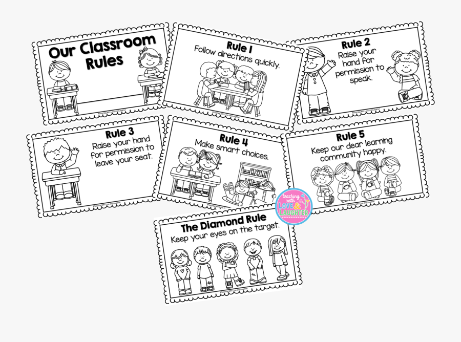 Whole Brain Teaching Rules Booklet, Transparent Clipart