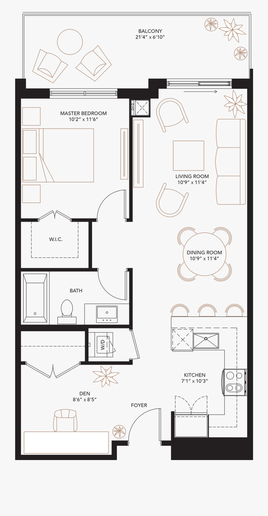 1000 Sq Ft 2 Bedroom Condo Floor Plans, Transparent Clipart