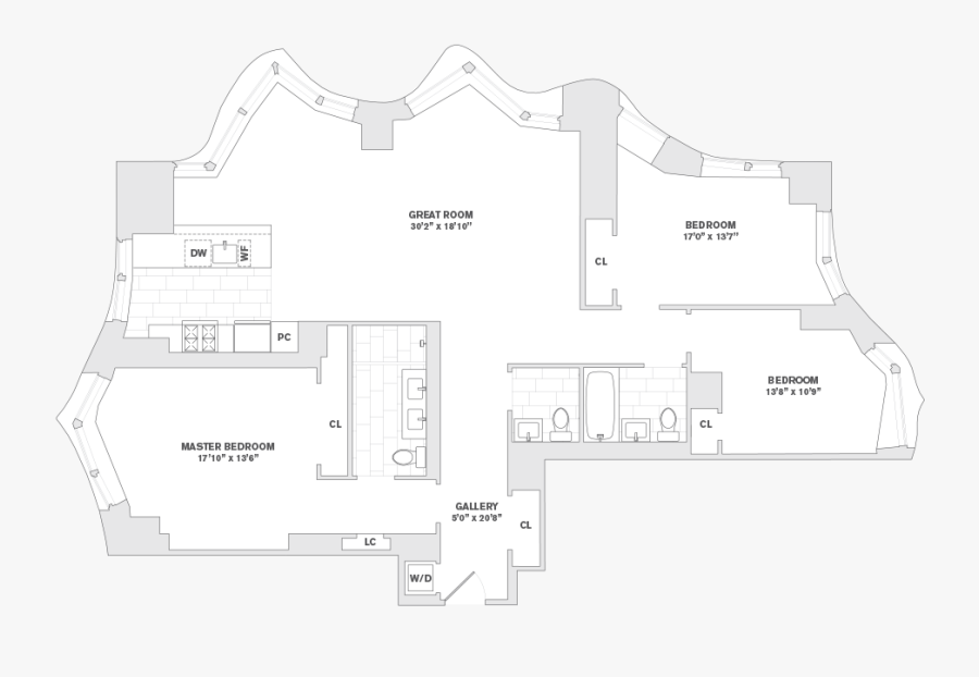 New York By Gehry Floor Plans, Transparent Clipart