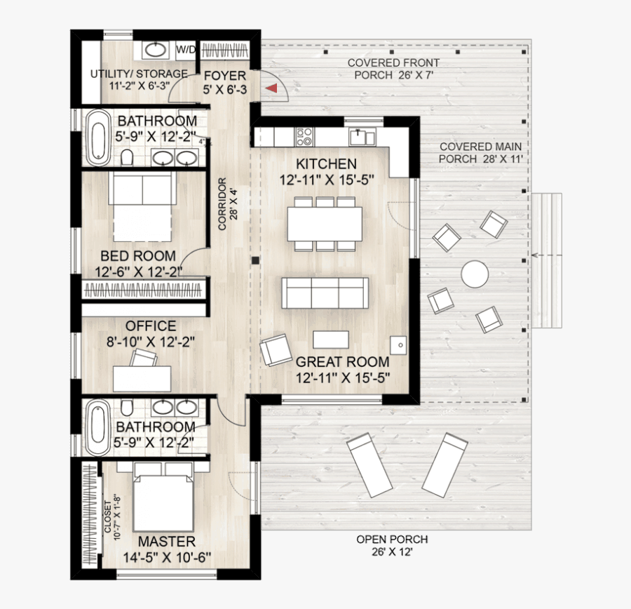 Planos Casa De Campo Con Galeria, Transparent Clipart