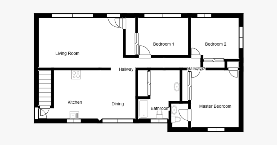 Floor-plan - Floor Plan Png Black, Transparent Clipart