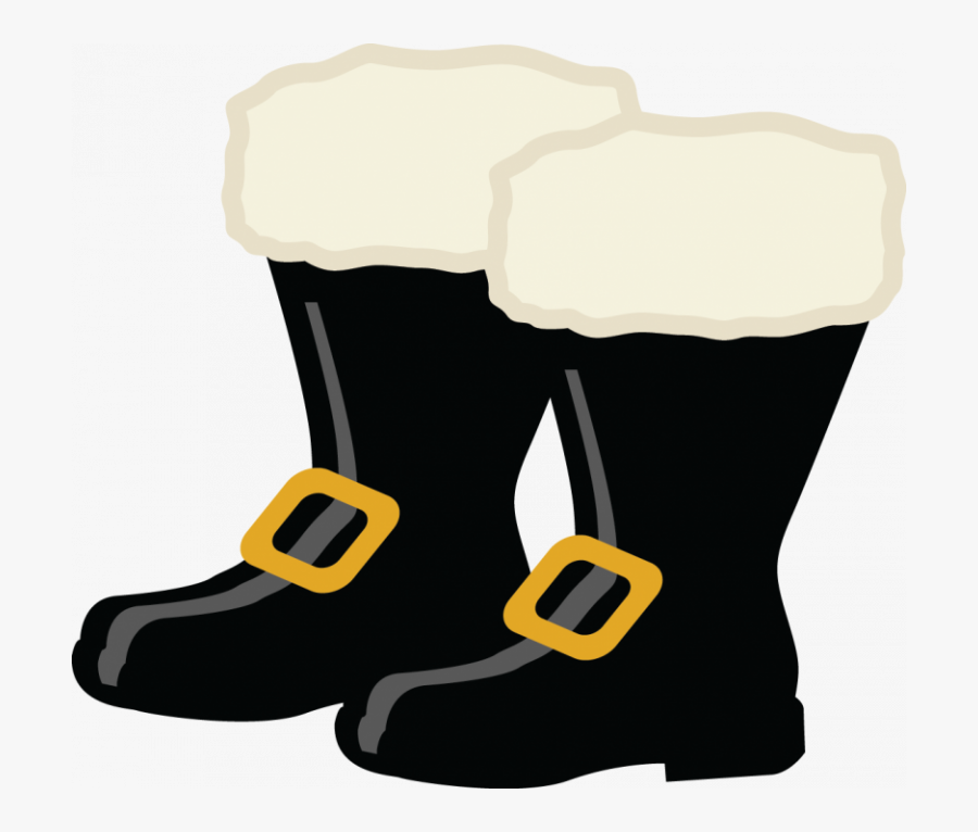 Boots Clipart Drawing - Santa's Boots Clipart, Transparent Clipart