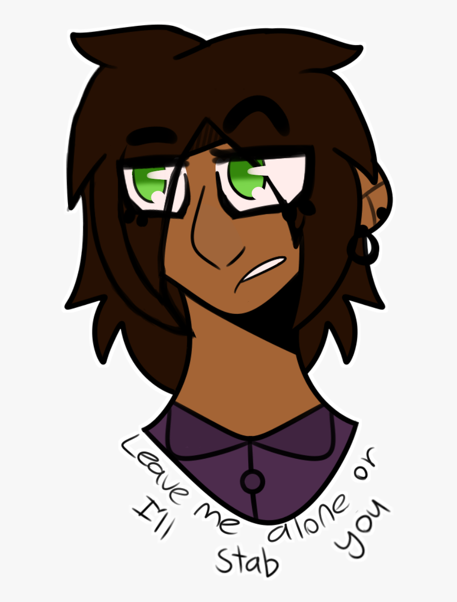 Leave Me Alone Or I"ll Stab You - Cartoon, Transparent Clipart